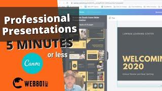 Make a Professional Business PPT Presentation in Canva (UNDER 5 minutes)