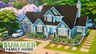 Large Summer Family Home ️ // The Sims 4 Speed Build