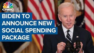 President Joe Biden to announce new social spending package framework