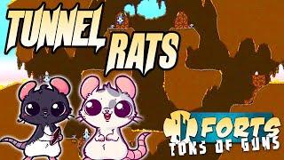 Sneaky Tunnel Rats Forts Multiplayer 4v4 Gameplay