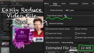 How to Reduce Video file size in Adobe Premiere Pro 2023 | Easy Tutorial