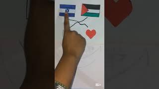 Palestine and Israel drawing | Hamna Arts #hamnaarts #shorts  #shortsfeed