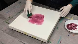 simple abstract acrylic painting | step by step | layers for beginners