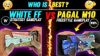 WHITE FF VS PAGAL M10 | BEST 3 FINGER CLAW PLAYER  BEST | 3 FINGER CUSTOM HUD IN FF | FREE FIRE