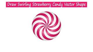 Learn To Draw Strawberry Candy Vector Shape In Adobe Illustrator CC | KNACKK GRAPHIICS |