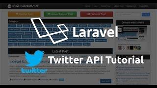 Laravel5.4 - integrate Twitter API