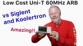 Low Cost Uni-T ARB 60 MHz Generator vs Siglent vs Koolertron #UTG962E #ARBgenerator