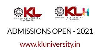 ADMISSION OPEN FOR 2021 at KL University