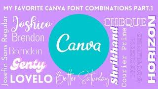 My favorite canva font combinations Part 1- Best For Print On demand