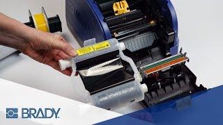 BradyPrinter i3300 Industrial Label Printer - How To Load Print Ribbons and Materials