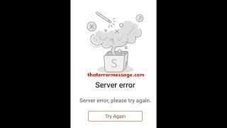 Shopee server error - please try again