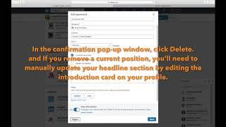 HOW TO REMOVE A POSITION IN YOUR PROFILE'S EXPERIENCE SECTION ON LINKEDIN