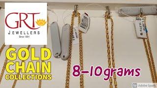 GRT Jewellers Gold Chain Collections 8-10Grams | Latest Gold Chain Designs