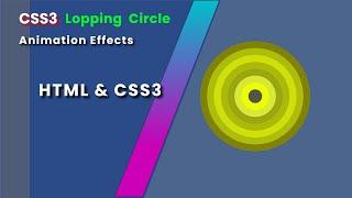 CSS Lopping Loading Circle Animation effect || Using Html & Css Tutorial