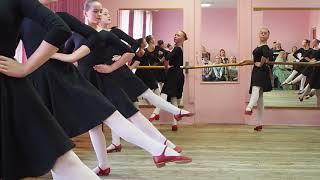 Открытый урок.Народный станок. ср-1 и ср-2. Folk dance lesson in Russia