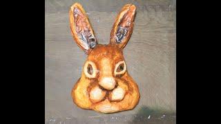 PAPER MACHE RABBIT HEAD