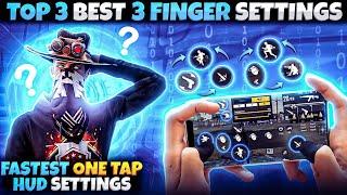 TOP 3 BEST CUSTOM HUD FREE FIRE 3 FINGER CLAW | BETTER THAN PC PLAYERS | THREE FINGER CUSTOM HUD