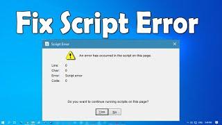 How To Fix Script Error in Windows 10