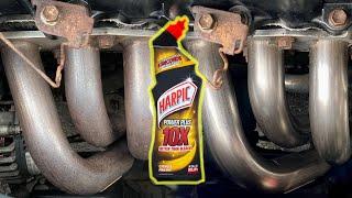 Rusty Exhaust Cleaning Harpic Power Plus / DrDownpipe Shiny Motorcycle / Car Headers (Citroen C1)