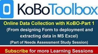 KoBO Toolbox Part 1 | ODK KOBO| Form designing, data collection and extract in Excel #KOBO