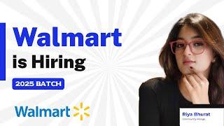 Walmart Is Hiring 2025 Batch | Graduate Intern