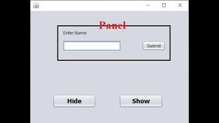 How to Hide / show JPanel in JAVA Swing using NetBeans