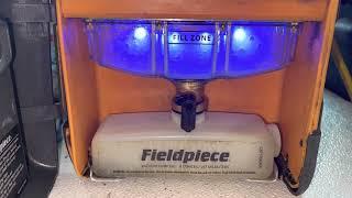 Fieldpiece eight CFM vacuum pump VP 85 quick oil change