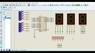 7483 4 Bit Adder using Proteus