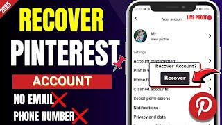 How To Recover Pinterest Account With Only Username 2025 (NEW UPDATE)