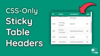 How to Create Sticky Table Headers with PURE CSS - Web Development Tutorial