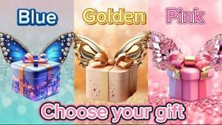 Choose your Gift  | 3 Giftbox challenge | #chooseyourgift #3giftbox #blue #golden #pink