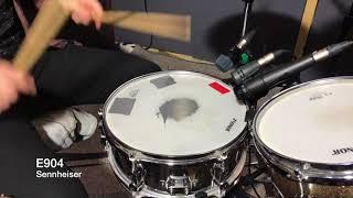 Sennheiser e604  vs Sennheiser e904  Snare and tom drum mic shootout test