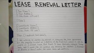 How To Write A Lease Renewal Letter Step by Step Guide | Writing Practices