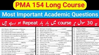 PMA 154 Most Important Academic Questions | PMA 154 Academic Test Preparation