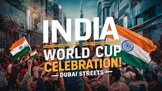 India World cup victory Celebration in Dubai streets  | Meena Bazar | Bur Dubai | Al Mankhool