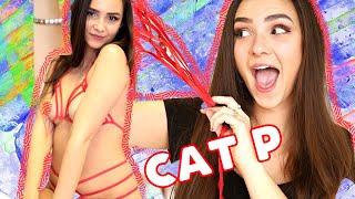  WHY WEAR ANYTHING?!  Strappy lingerie try on!