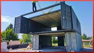 Building 2-Floors Shipping Container Home with Amazing Terrace | Start to Finish @mlgkontejneri3283