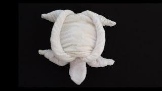 How to make towel turtle - towel art | towel folding