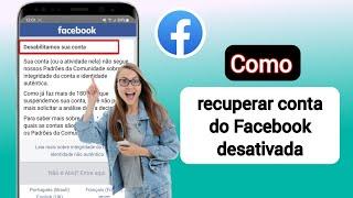 Como recuperar conta desativada do Facebook 2023 |  Sua conta foi desativada