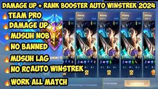 SCRIP RANK BOOSTER AUTO WINSTREK BERMAIN MOBIL LEGENDS 2024 | DAMGE UP | MUSUH NOB |100% AMAN NO ROT