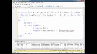 SQL Multi-Statement Table-Valued Functions