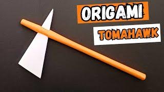 ORIGAMI TOMAHAWK PAPER CRAFT TUTORIAL / PAPER AXE ORIGAMI CRAFT FOLDING.