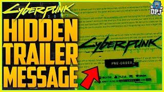 Cyberpunk 2077 - SECRET TRAILER DLC MESSAGE From CDPR !! - (Official Launch Trailer Hidden Message)