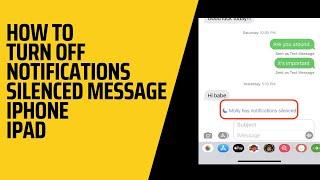 How To Turn OFF Notifications Silenced Message When Turning Off Do Not Disturb Isn't Enough iPhone