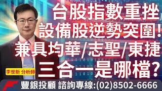 20240719 李世新分析師｜台股重挫設備股逆勢突圍！兼具均華、志聖、東捷題材是哪一檔？