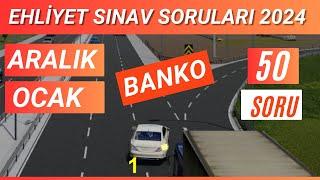 Ehliyet Sınav Soruları 2024 | Aralık, Ocak Çıkmış Ehliyet Sorularını Çöz