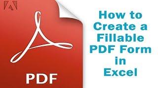 How to Create a Fillable PDF Form in Excel