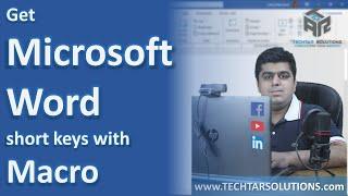 Get Microsoft Word shortcut keys with Macro