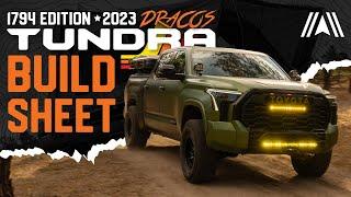 Twin Turbo 2023 Toyota Tundra 1794 Edition Build Sheet (Off-road Meets Luxury)