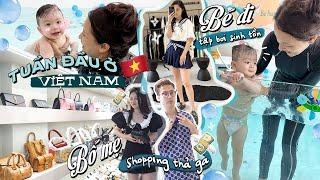 Vlog#130 TUẦN ĐẦU VỀ VIỆT NAM SHOPPING MUA ĐỒ HIỆU MẶC CẢ THÁNG/ ĐƯA KUNGFU ĐI TẬP BƠI SINH TỒN